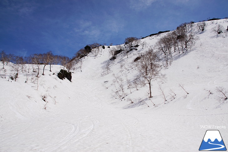 大雪山旭岳ロープウェイスキー場 残雪の北海道最高峰に今季最後のシュプールを…。